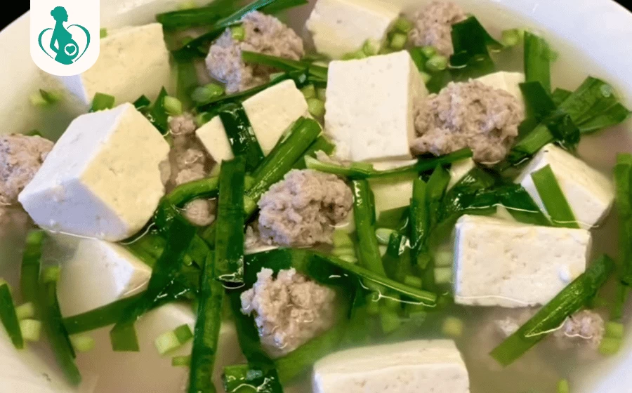 Bà bầu ăn canh hẹ đậu hũ được không