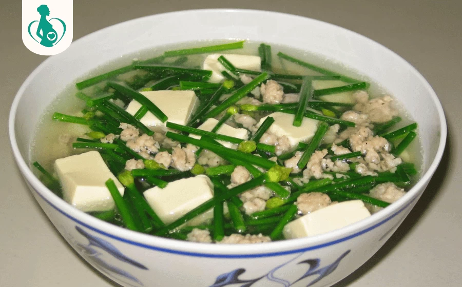 Bà bầu ăn canh hẹ đậu hũ được không