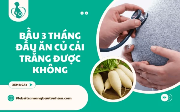 Bầu 3 tháng đầu ăn củ cải trắng được không