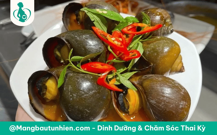 Bầu 3 tháng đầu ăn ốc bươu được không