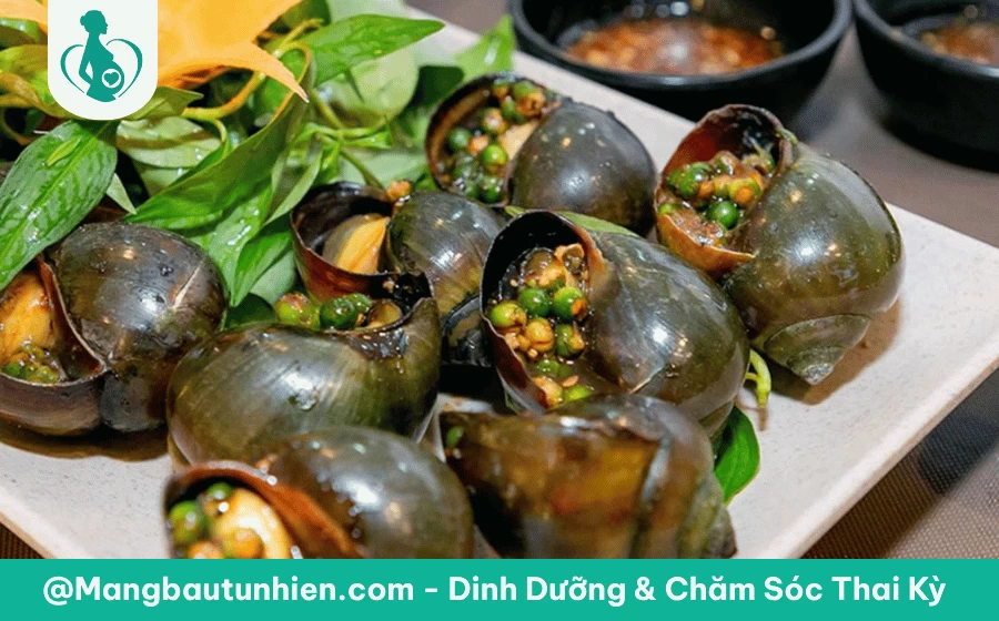 Bầu 3 tháng đầu ăn ốc bươu được không